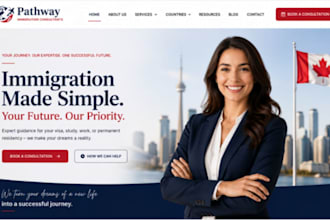 design wix immigration website visa consultant attorney website law firm website
