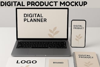 create a mockup design for etsy, digital product, online store, setup etsy shop