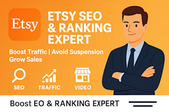 do etsy shop rank seo product listing mockup promotion traffic suspension video