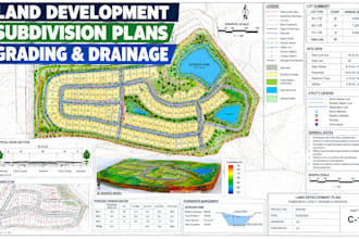 design land development subdivision site plans grading drainage hydrology report