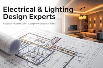 do electrical layout and lighting design autocad, dialuxevo