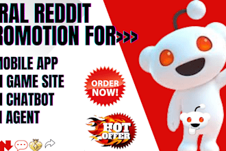 promote your mobile app, ai game, or chatbot via reddit marketing