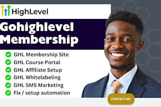 setup gohighlevel affiliate ghl course portal ghl membership SMS marketing