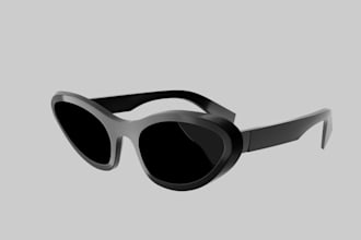 create realistic 3d glasses models and product renders