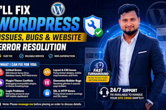fix wordpress issues, bugs, and website error resolution