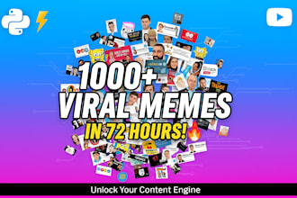 create 1000s of post ready memes for social media in days