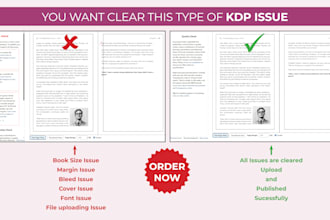 fix amazon KDP formatting errors for paperback and ebook