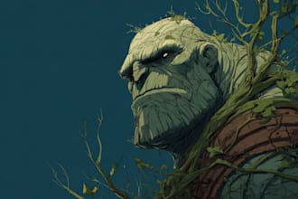 create fantasy horror character illustration