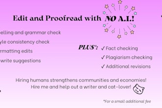 edit and proofread your short work