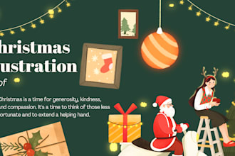create unique christmas and new year logo design in HD quality