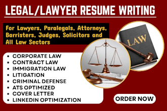 write legal lawyer resume, attorney paralegal ats CV, barrister cover letter