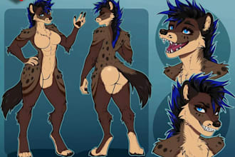 draw furry fursona character reference sheet furry anthro nsfw fursuit ref sheet