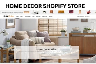 build a cozy home decor shopify store or candle brand website