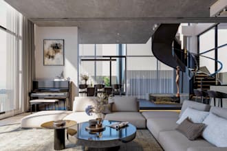 create realistic interior 3d renders for real estate