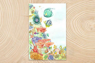 paint an underwater scene in watercolor