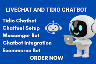 build tidio botpress chatfuel chatbots livechat setup for website
