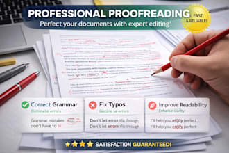 professionally proofread and edit your documents for grammar