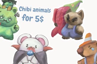 draw cute chibi animal art