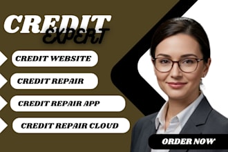 build a professional credit repair website app or landing page