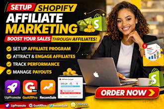 setup shopify affiliate marketing uppromote goaffpro recomsale simple affiliate