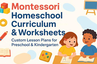 create a montessori homeschool curriculum preschool lesson plan and worksheet
