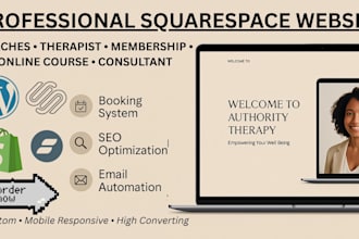 build squarespace membership online course website life coach booking and SEO