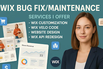 fix wix website bug fix design redesign wix website maintenance