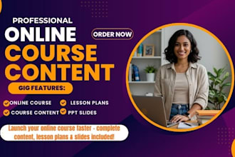 create course content course curriculum lesson plans training PPT slides