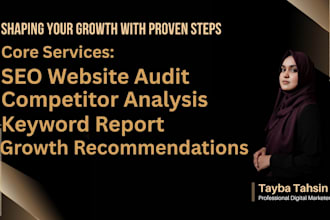do SEO audit and action plan with competitor analysis