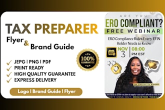 design tax flyers logo credit repair brand guide business black friday flyer