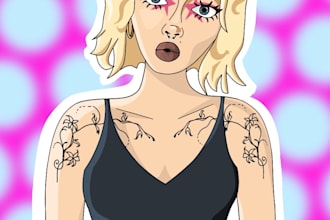 draw you as a stylish diva doll portrait