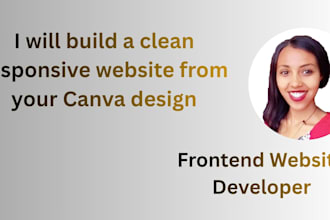 build a clean responsive website from your canva design