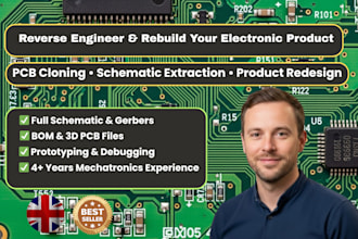 reverse engineer existing electronic products and pcb board clone  and schematic