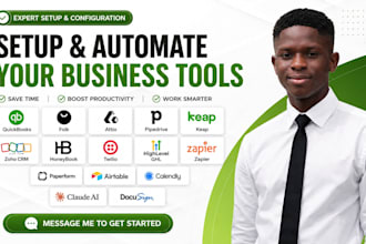 setup quickbooks folk attio pipedrive keap zoho crm honeybook twilio ghl zapier