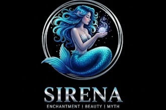 draw cartoon mascot mermaid logo with unlimited revision