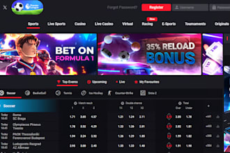develop igaming website, crypto game website sport website, blackjack website