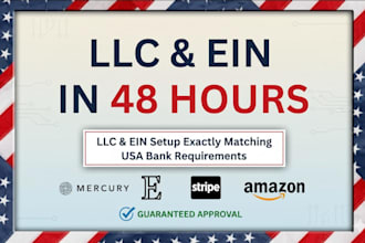 register your us llc or s corp with ein for us and  non us residents
