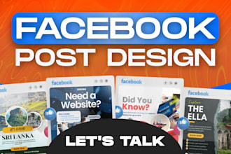 design high engagement facebook posts for business promotion and ads