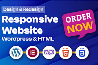 do wordpress website design, website development, business website, psd to html
