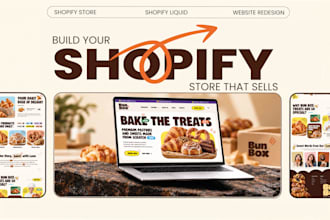 do custom shopify store design and website redesign with liquid