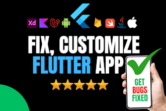 fix bug, error, crashes flutter app or customize flutter app