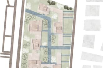 render an architectural 2d plan with textures and light