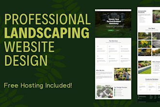 design and develop a modern landscaping website