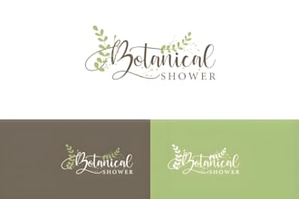 do wonderful floral, garden, botanical, flower shop, female, pink logo design