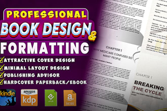 format your book for amazon KDP, ebook and print