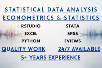 do econometrics and statistical data analysis by spss, r, stata, excel, eviews