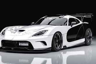 model 3d car, vehicle, 3d product and animation blender model, cgi rendering