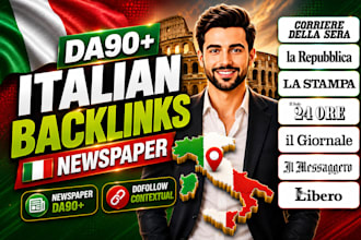 rank SEO by high quality da90 italian dofollow backlinks authority link building
