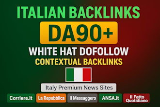 dofollow contextual italian backlinks from italy newspaper da90