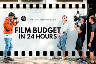 make studio level film budget in movie magic with quick delivery